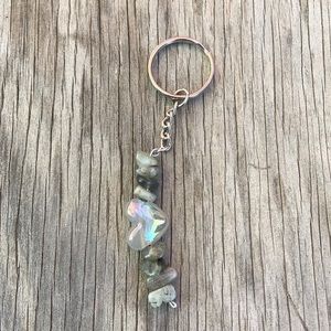 Crystal heart keychain